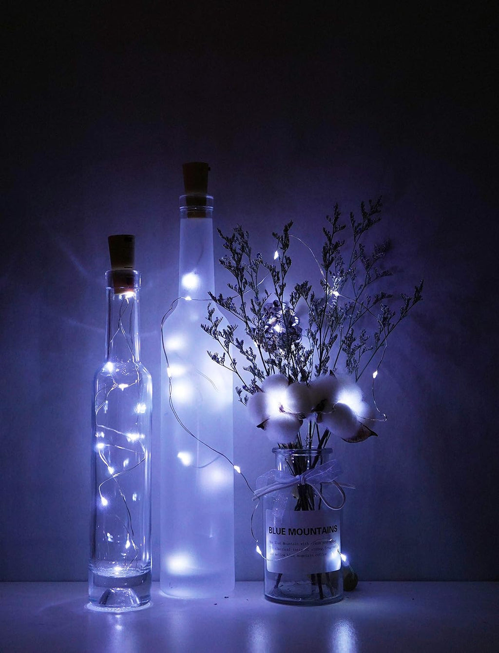 Wine Bottle Lights with Cork, 15 Pack Battery Operated 10 LED Cork Shape Silver Wire Colorful Fairy Mini String Lights(No Bottles) for DIY, Party, Christmas, Wedding Decor (Cool White)