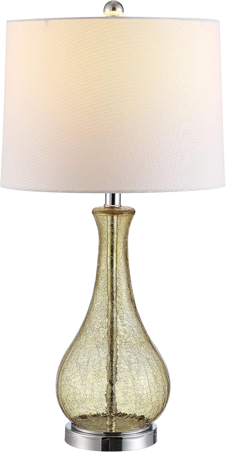 SAFAVIEH Lighting Finnley Table Lamp, 28″ Glass Amber TBL4206B
