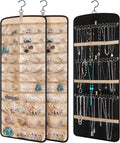 Pack Hanging Jewelry Organizer Necklace Hooks Black