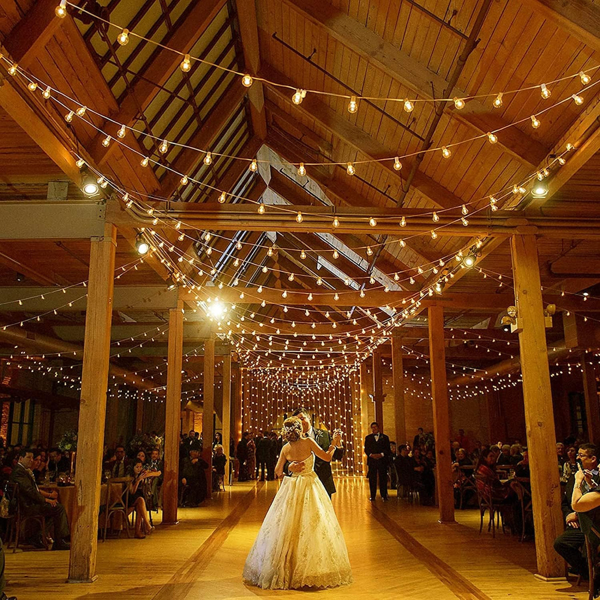 100ft Outdoor String Lights Waterproof Patio Lights,Shatterproof Led Outside Globes UL Listed Exterior, Indoor Lighting Backyard Bistro Party