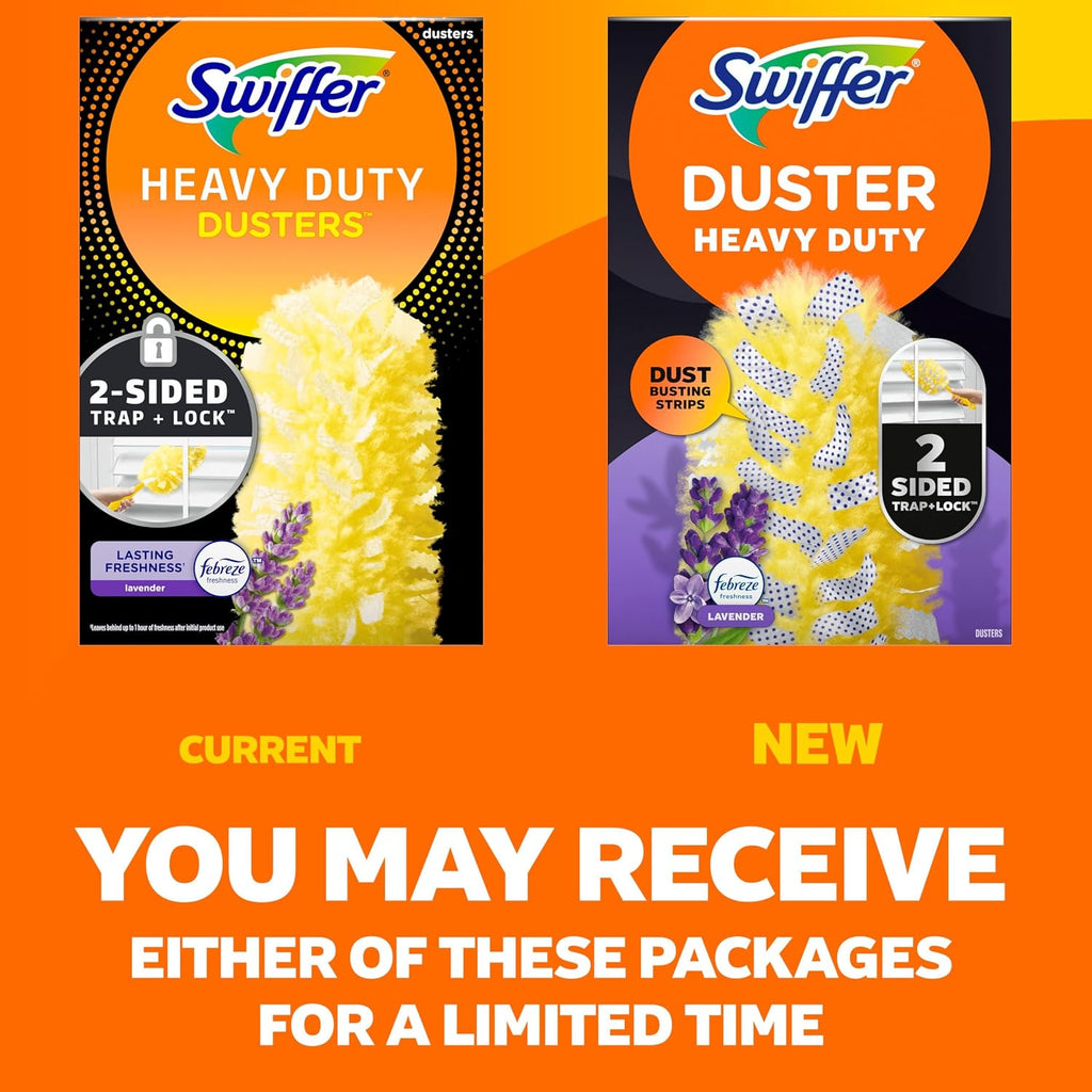 Swiffer Dusters Heavy Duty Multi-Surface Duster Refills for Cleaning, Lavender, 11 Count (Pack of 3)