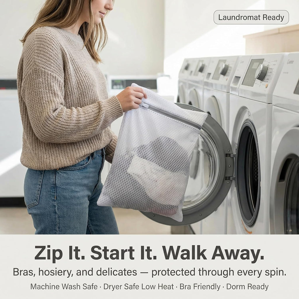 Mesh Laundry Bags for Delicates, 3 Pack, 12 x 16 Inches