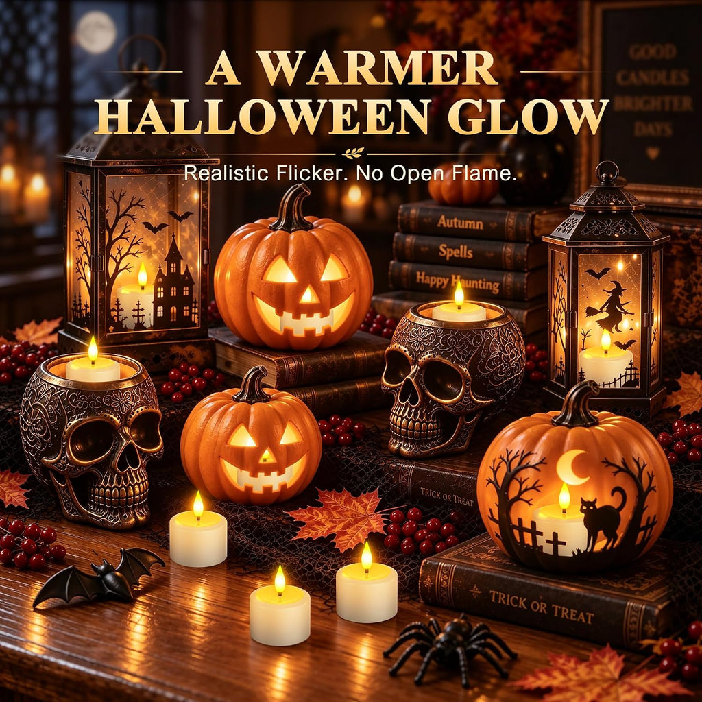 SoulBay Rechargeable Tea Lights with Remote Timer, Flameless Candles 1.38"