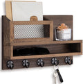 Key Holder for Wall, Mail Organizer with Storage Compartment
