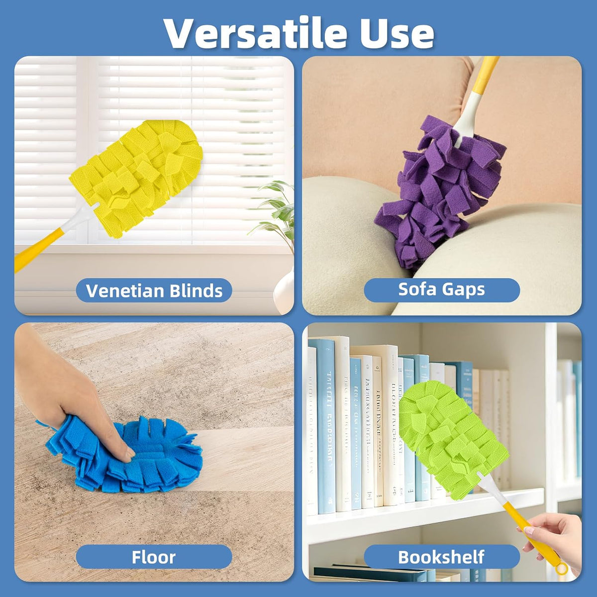 Fleece Reusable Duster Refills for Swiffer (6 PCS)