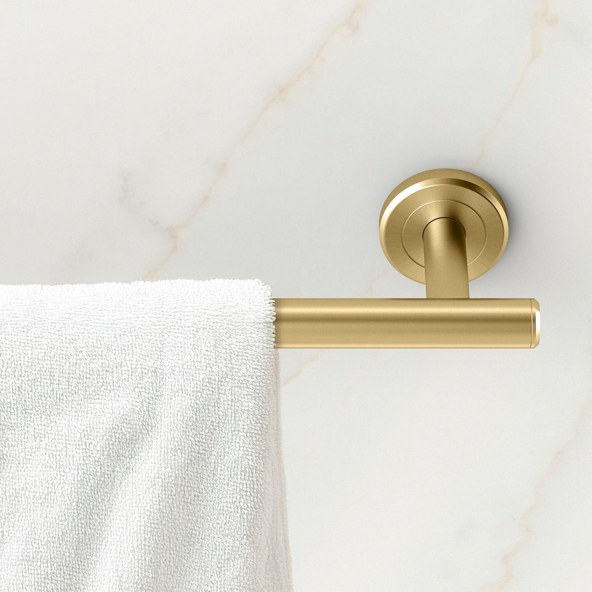 Gatco 4230 Latitude II 24-Inch Towel Bar, Wall Mounted Bathroom Towel Holder, Brushed Brass
