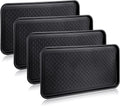 4 Pieces Shoe Tray for Entryway, Waterproof Boot Tray Shoe Mat Multi-Purpose Dog Cat Bowl Mat Pet Food Tray Boot Mat for Entryway Indoor Outdoor Floor Protection (Black, 24 x 16 x 1.2 Inch)