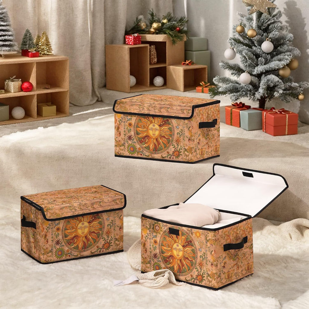 Stackable Clothes Storage Bins with Lids 3 Pack