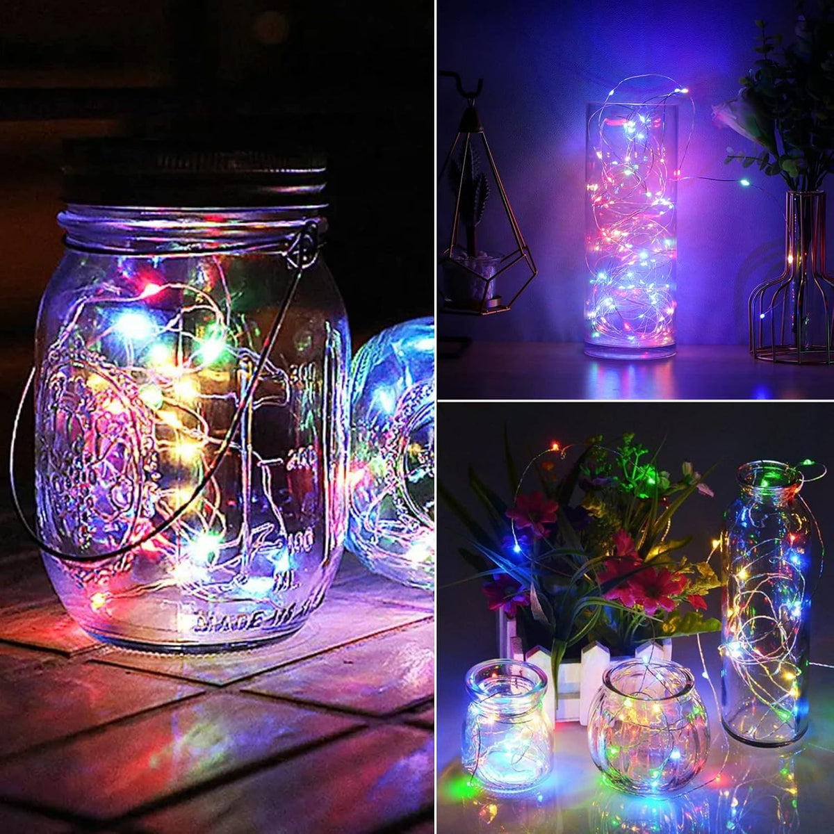 Fairy Lights Battery Operated, 5 Pack 7 FT 20 LED String Lights,Multicolor