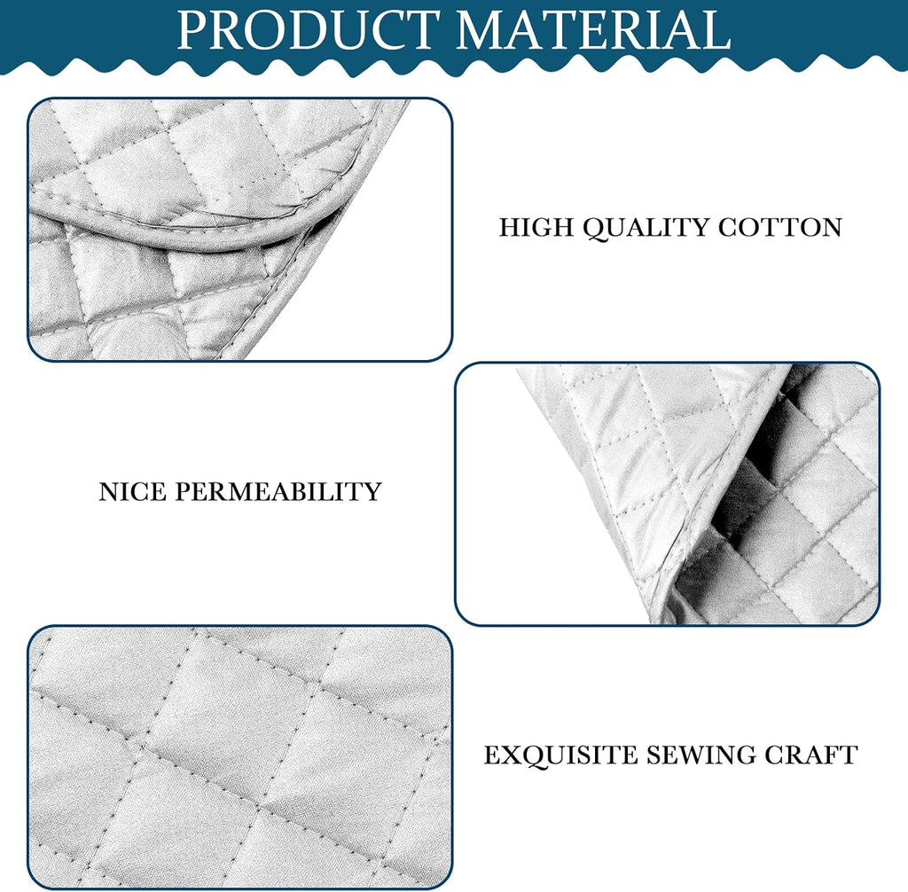 Oudain 2 Pieces Magnetic Ironing Mat Heat Resistant Ironing Blanket Portable Travel Folding Ironing Pad Iron Board Alternative Cover for Washer Dryer Table Top Laundry Clothes, 33 x 19, Grey
