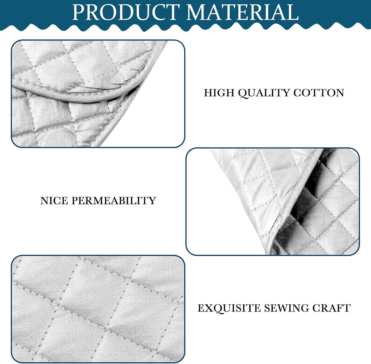 Oudain 2 Pieces Magnetic Ironing Mat Heat Resistant Ironing Blanket Portable Travel Folding Ironing Pad Iron Board Alternative Cover for Washer Dryer Table Top Laundry Clothes, 33 x 19, Grey