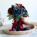 ponatia Navy Blue Wedding Bouquets for Bride Bridesmaid Flower Bouquet