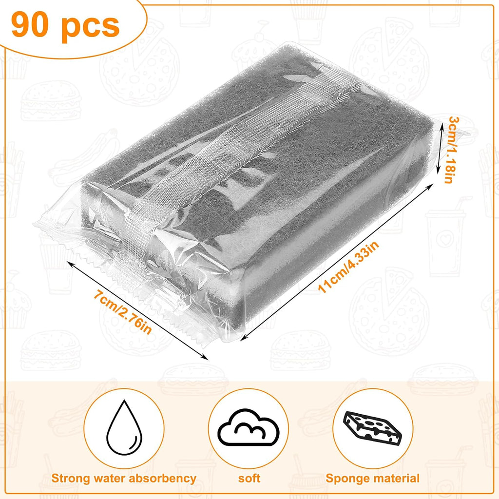90 Pack Individually Wrapped Sponges Uncompressed