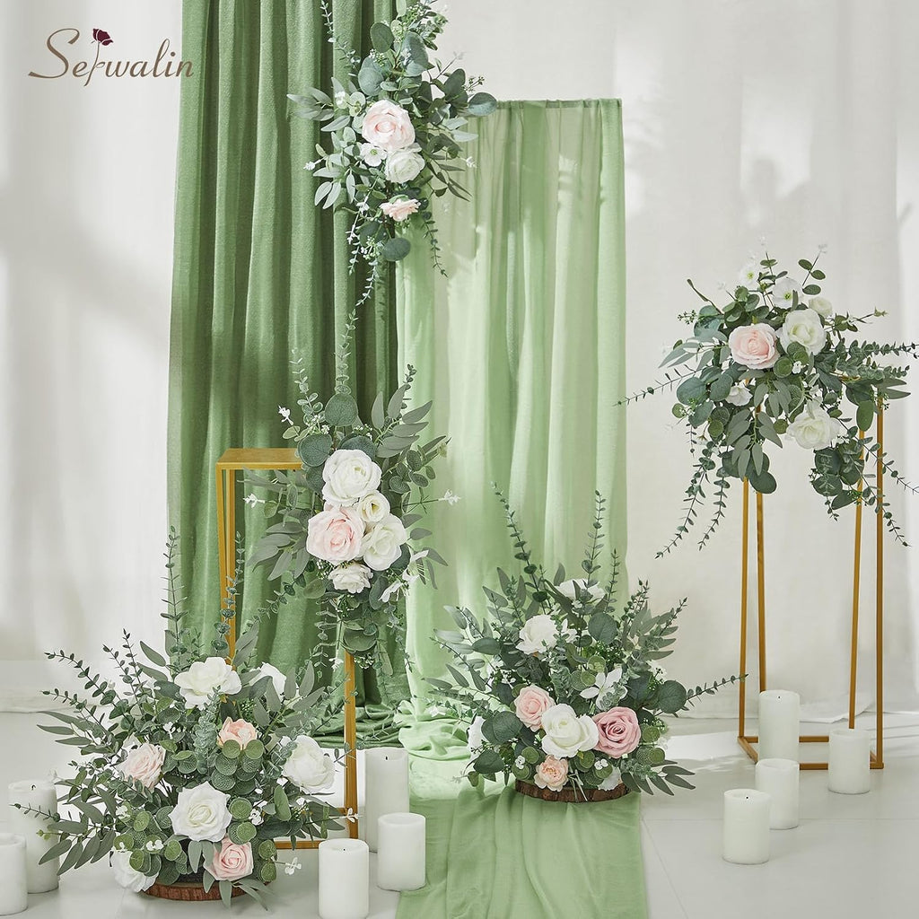 Serwalin 300PCS Mixed Eucalyptus Stems, Greenery Stems for Centerpieces