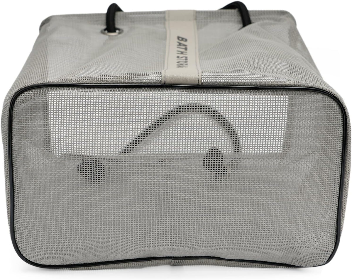 TOPASION Bath Storage Shower Caddy Organizer for Bathroom, College Dorm, Camp, Gym (Large Grey)