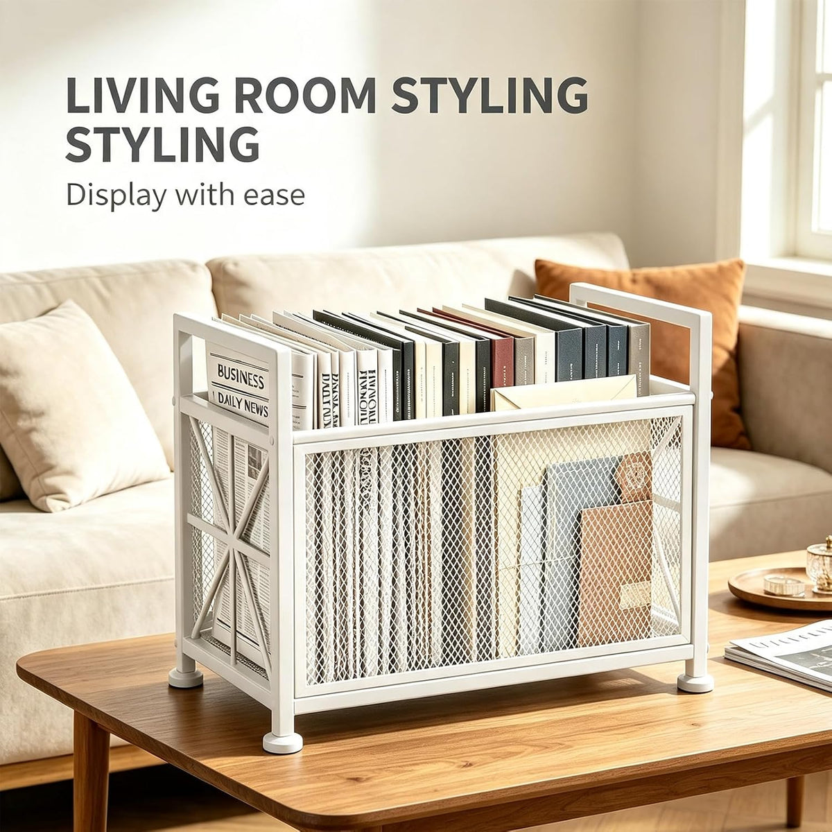 Metal Floor Magazine Rack, Freestanding Magazine Holder Floor Stand