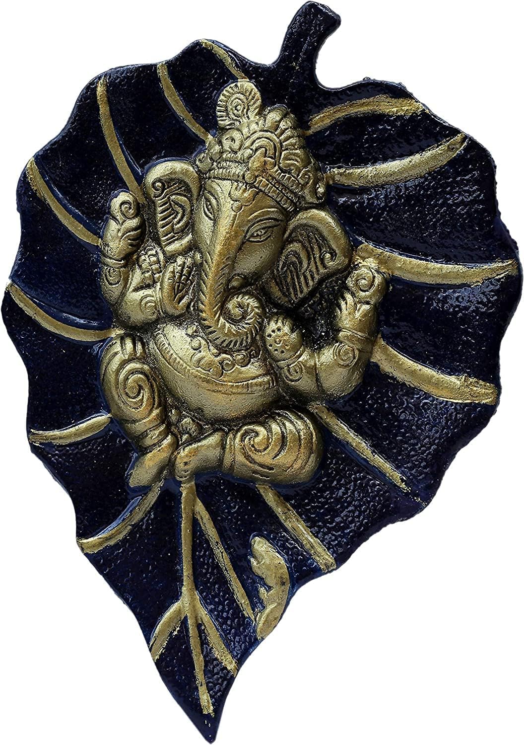 Craft Trade Farmhouse Wall Decor - Living Room Metal Wall Hanging Show Pieces for Home Decor - Vastu Items for Home for Good Luck - 7.5x6 Inches - Navy Blue