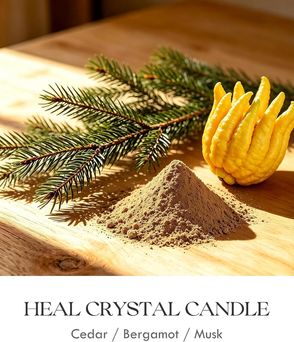 AOOVOO Obsidian Crystal Candle - 6.5oz Heal Candle for Releasing Negativity