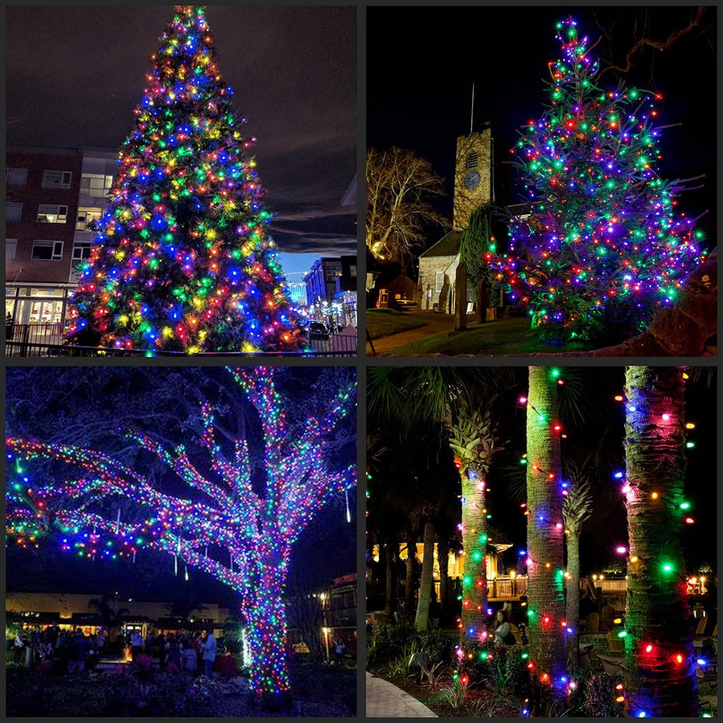 YULETIME 200 Multicolor Christmas Lights, 2-Set 25 ft 100 Wide Angle LED