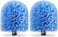2 Pack Screw on Webster Cobweb Duster Head for Pole,Spider Web Remover Brush, Cobweb Duster Head Attachment,Fits Standard 3/4 inch Threaded Poles(Big, Blue)