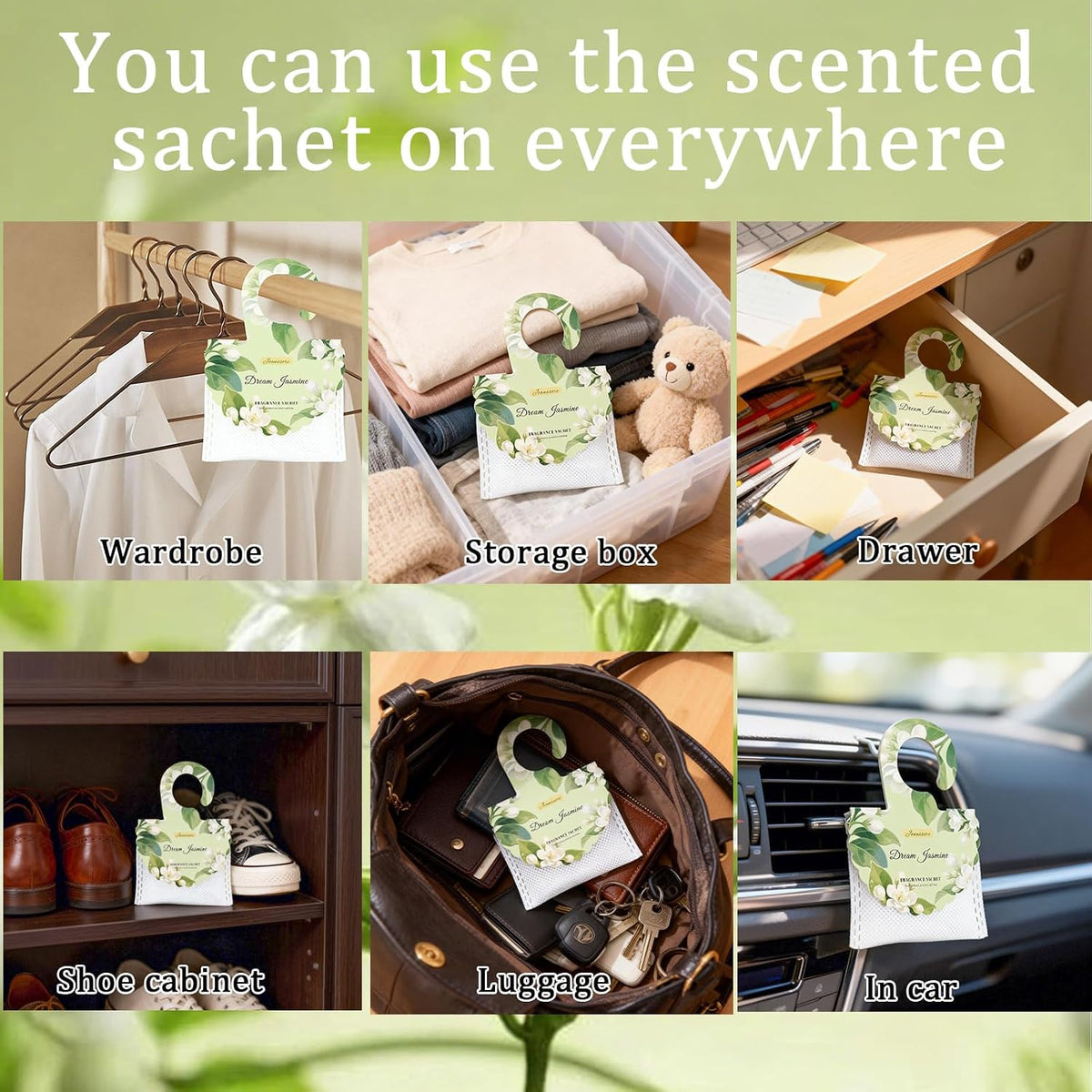 15 Packs Scented Sachets for Drawers and Closets, Home Fragrance Sachet