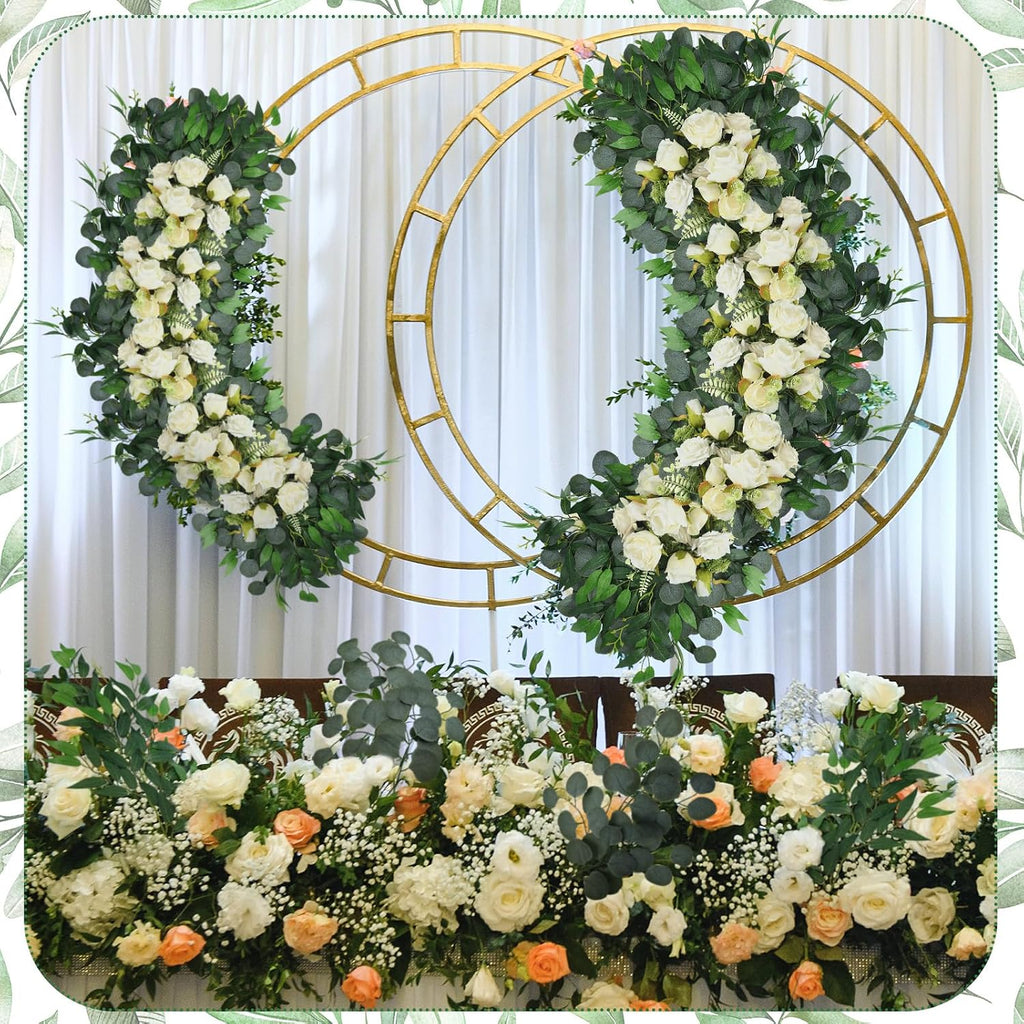 Giegxin 18 Pcs 22" Artificial Eucalyptus Greenery Stem Faux Italian Ruscus