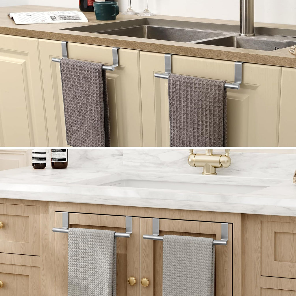 KES Over The Cabinet Door Towel Rack, Kitchen Towel Holder, 2 Pack