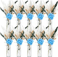 Qinyoung 10 Set Dried Pampas Grass Table Centerpiece for Wedding, Blue
