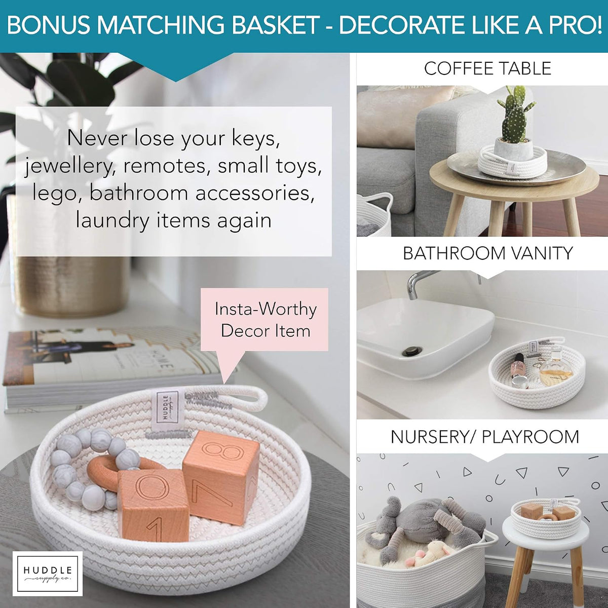 Huddle XXXLarge WASHABLE Blanket Basket for Living Room,Toys Storage, Baby