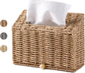 Hand Towel Box Cover, Designed for Kleenex Disposable Hand Towels, Paper Rope Tissue Box for Bathroom, Powder Room, Bedroom (Brown)