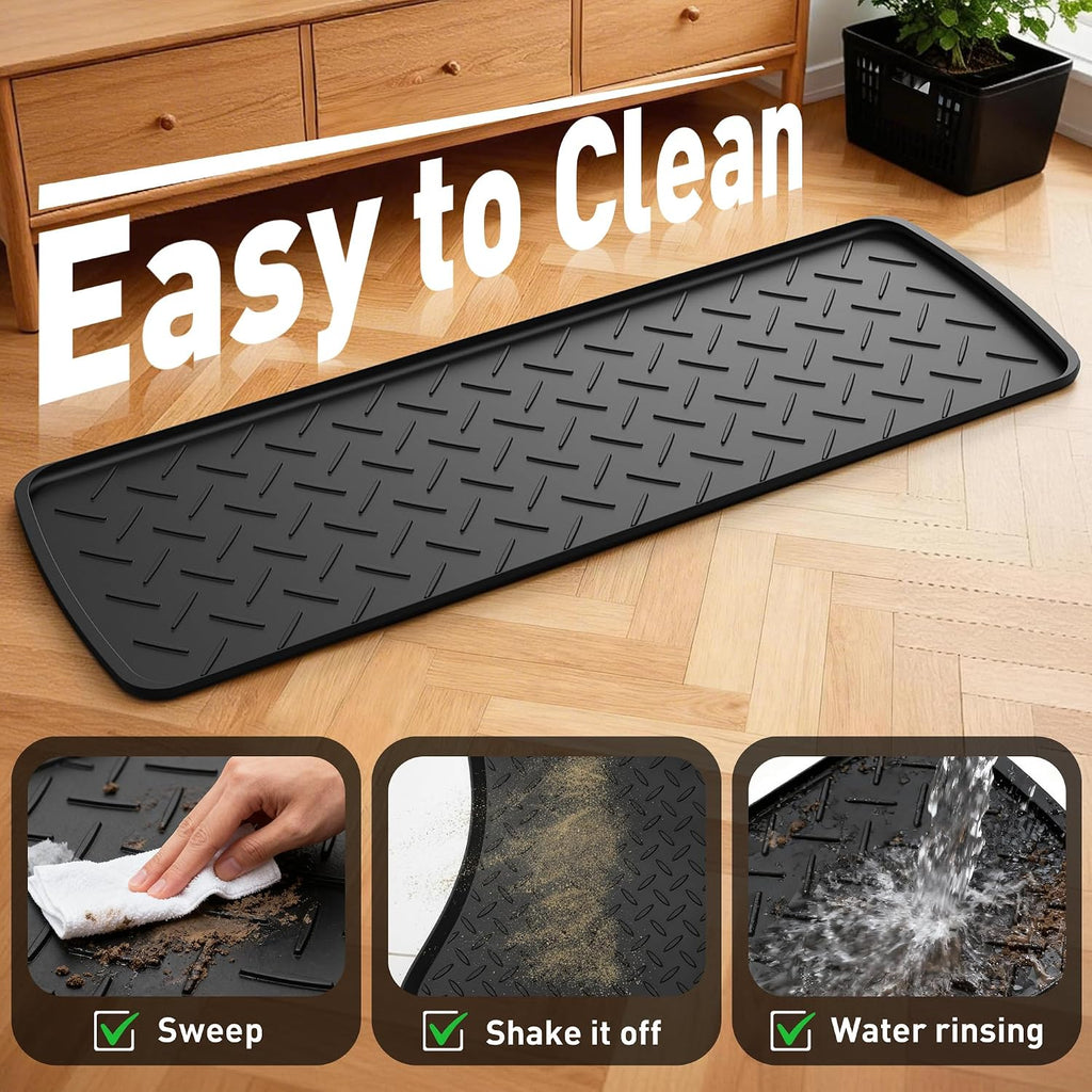 Extra Large Boot Trays Heavy Duty Rubber Mat with Lip,Waterproof Shoe Mat Tray for Entryway Shoe Tray Multi-Purpose for Indoor or Outdoor 47.24×15.75in