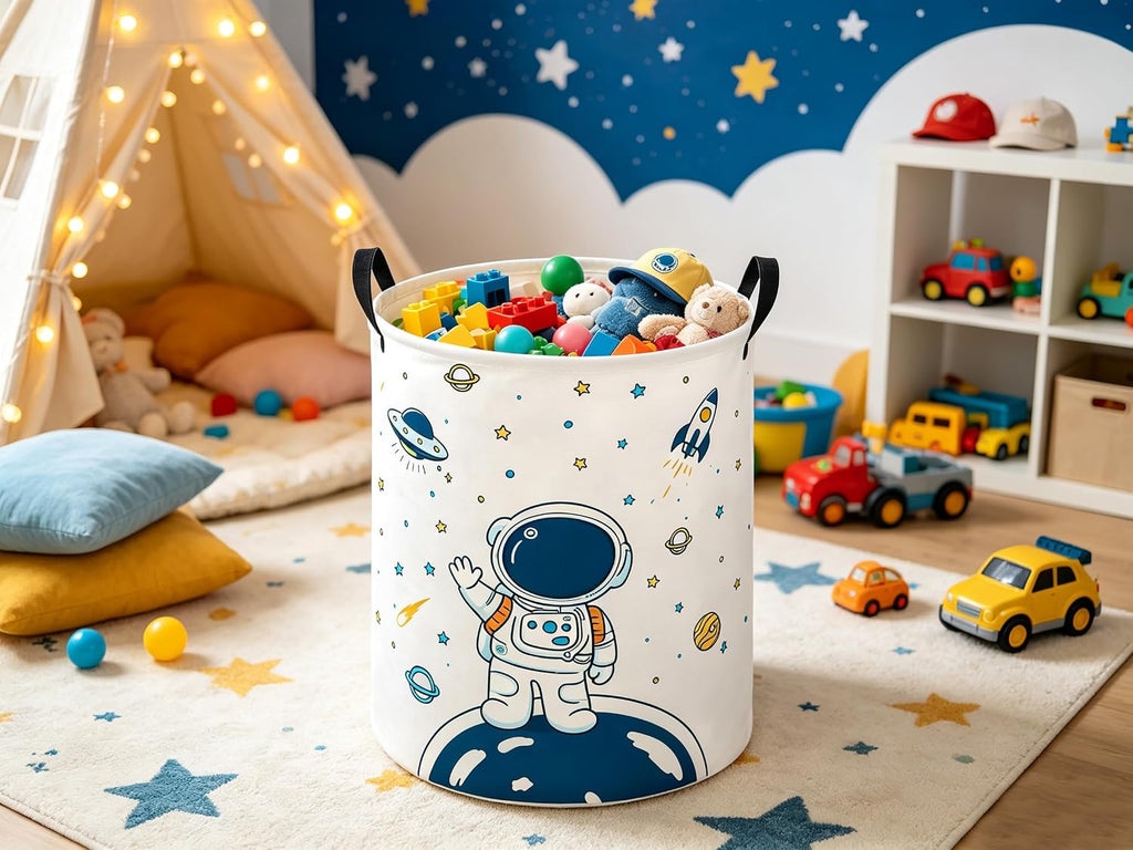 Baby Laundry Hamper kids laundry Basket Waterproof Storage Bin for(Star Astronaut)