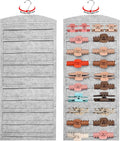 OAOLEER Double-Sided Hair Clip Organizer Storage for Girls Women, Hanging Claw Clip Holder Display for Closet, Wall, Door Room Jewelry Shop (Gray)
