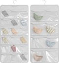26-Pocket Hanging Closet Organizer for Socks and Underwear, White