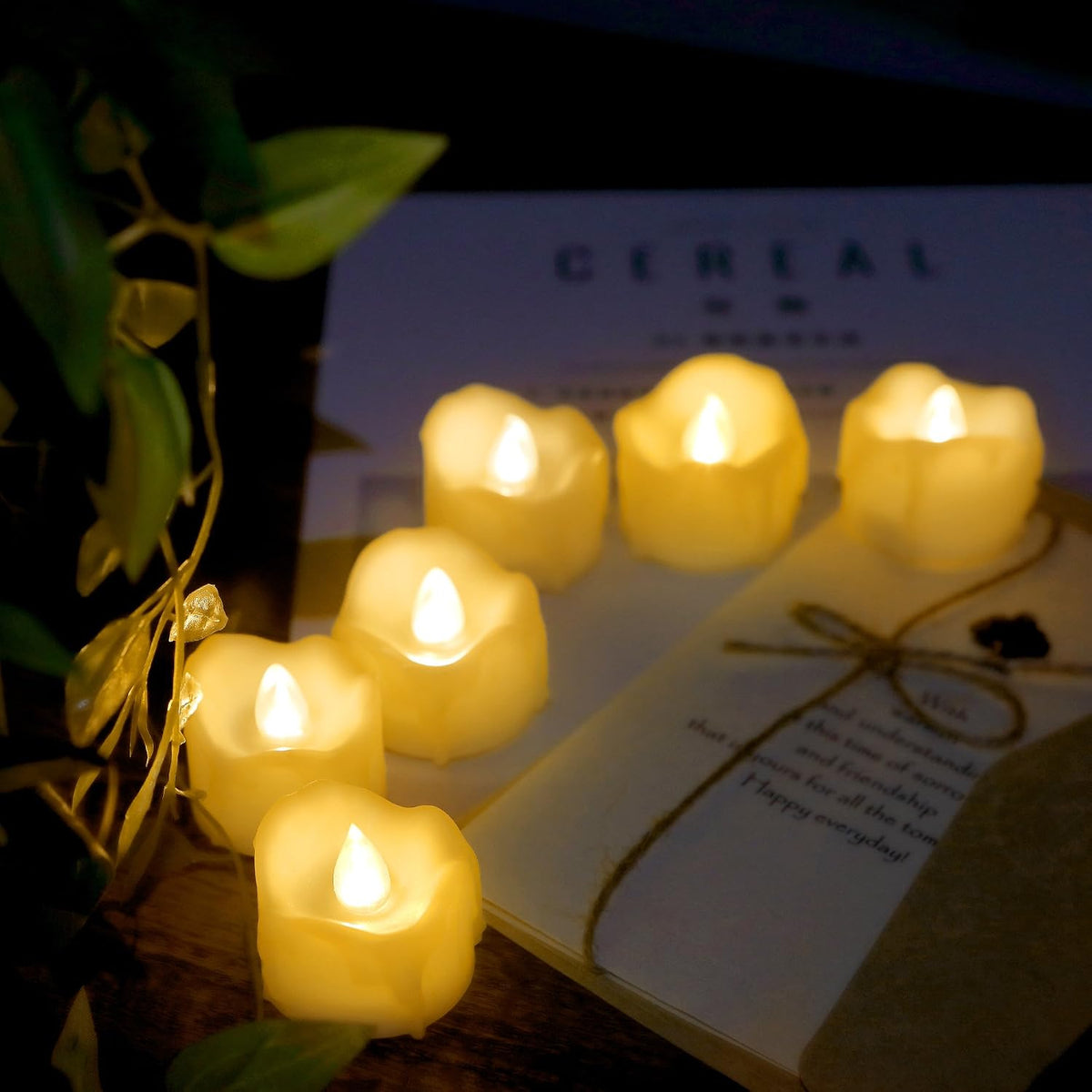 Battery Operated Flameless LED Tea Lights Tealight Candles w/Remote 12 PCS
