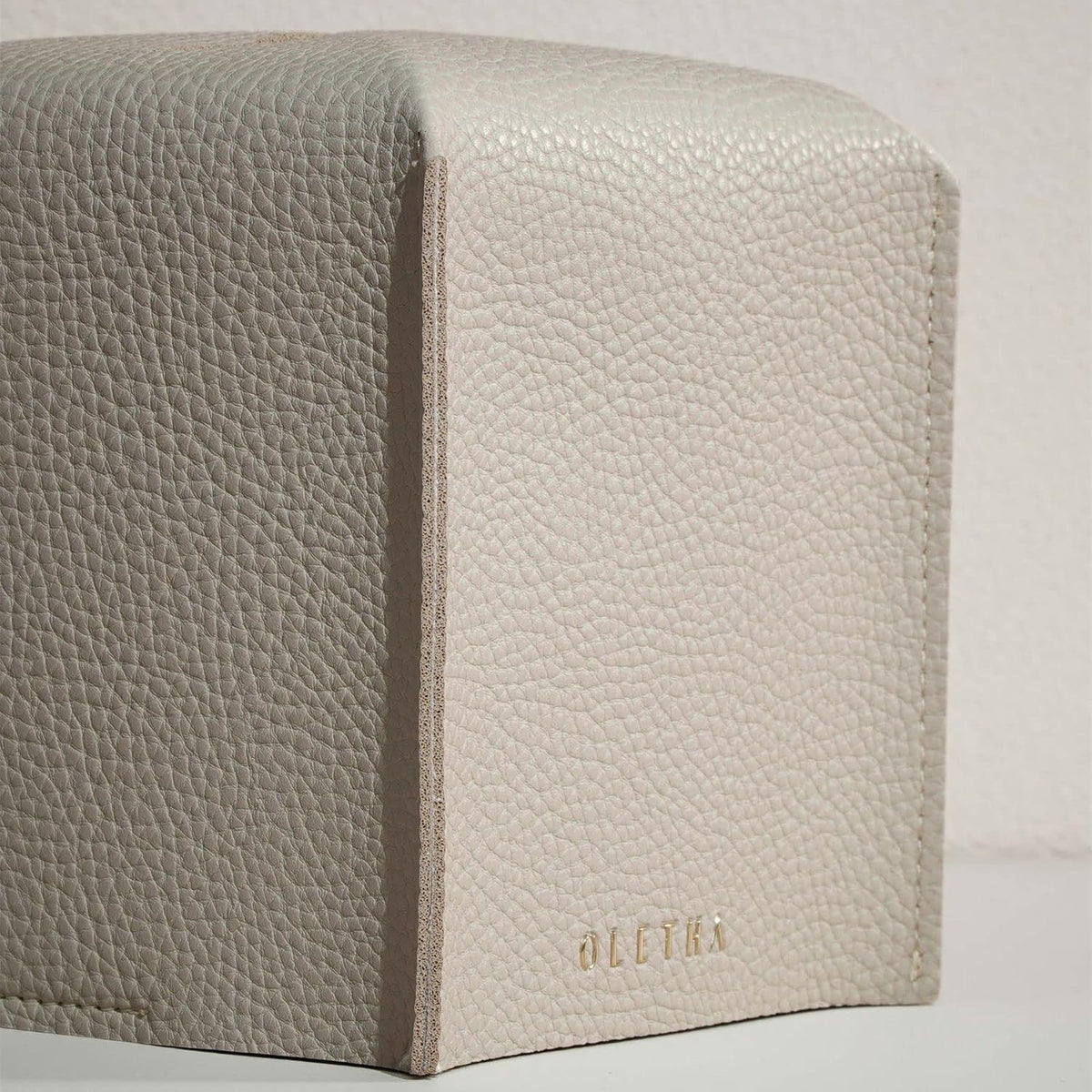 OLETHA Square Tissue Box Cover, Aesthetic Desk Decor, Light Taupe, 2 Pack