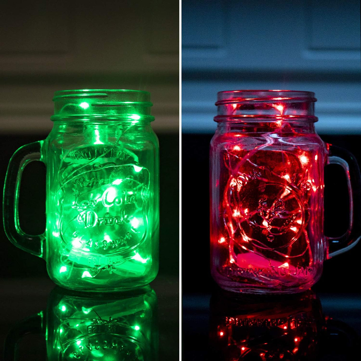 ITART Green Micro LED String Lights Battery Powered 8 Pack Mini String Light 20 LED 6ft Ultra Thin Silver Wire Rope Lights for St Patricks Day Mardi Gras Easter Halloween Party Decor
