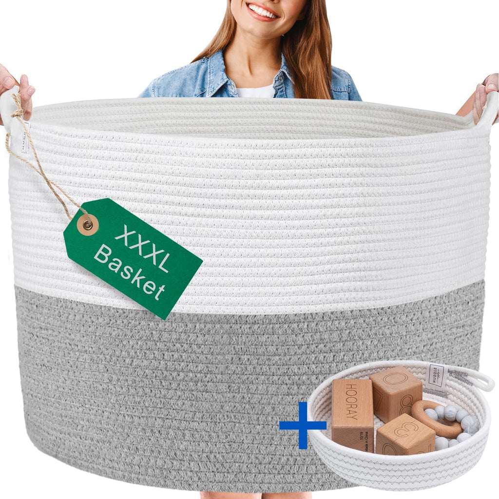 Huddle XXXLarge WASHABLE Blanket Basket for Living Room,Toys Storage, Baby