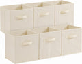 Lifewit Storage Cubes, 11 Inch Organizer Bins, 18L Beige, 6 Packs