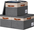GhvyenntteS Fabric Storage Bins with Lids 3 Pack, Large Fabric Storage Baskets with Lid and Handles, Foldable Closet Organizers and Storage boxes with Label Window for Home (Beige, 15" x 11" x 9.7")