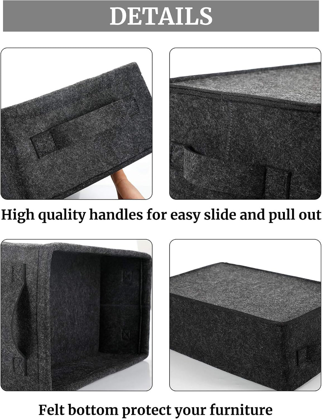 Long Gray Storage Baskets Narrow Storage Basket Organizer Storage Bins for Small Toys Keys Make Up Hair Cosmetic Drawer Home Decor Storage Basket Decorative Storage Bin