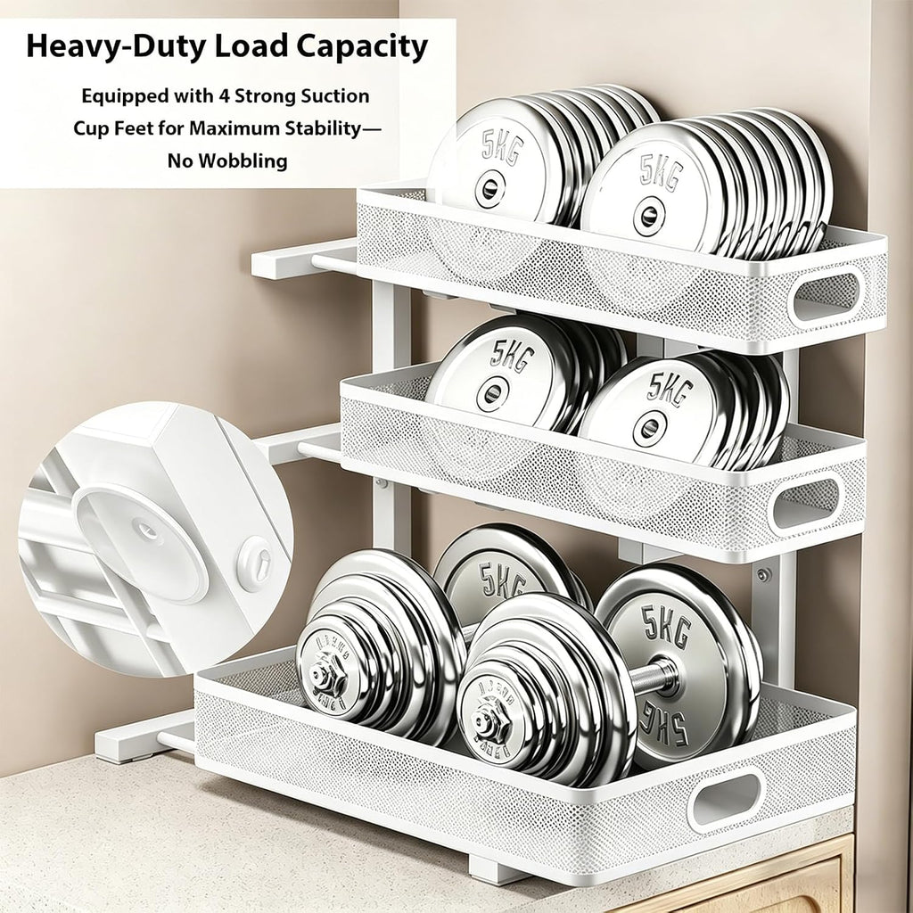 2 Pack Under Sink Organizer, 3-Tier Pull Out Kitchen Cabinet Organizer