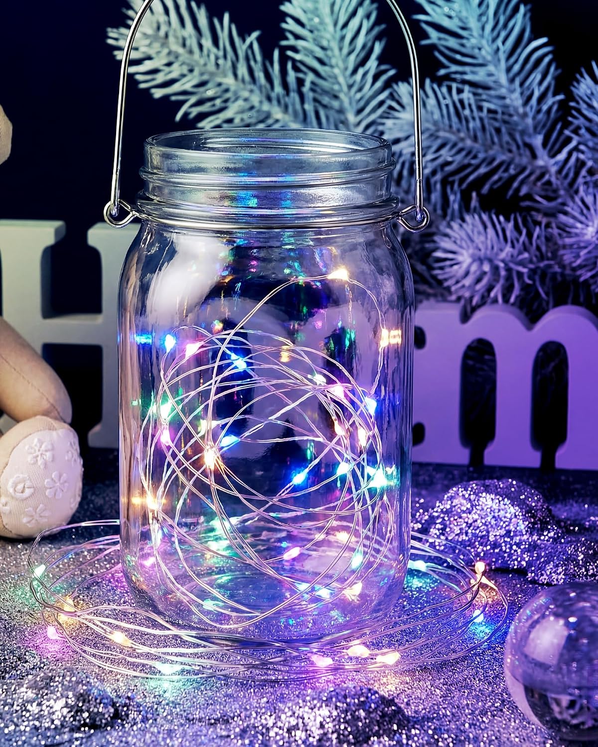 Riakrum 50 Pcs 16.4 ft 50 LED Fairy Lights Battery Operated Bulk