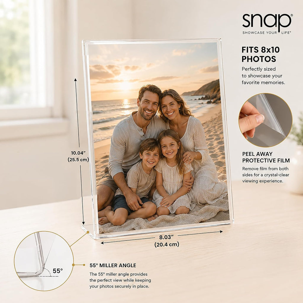 Snap 8x10 Clear Acrylic Picture Frame 12 Pack