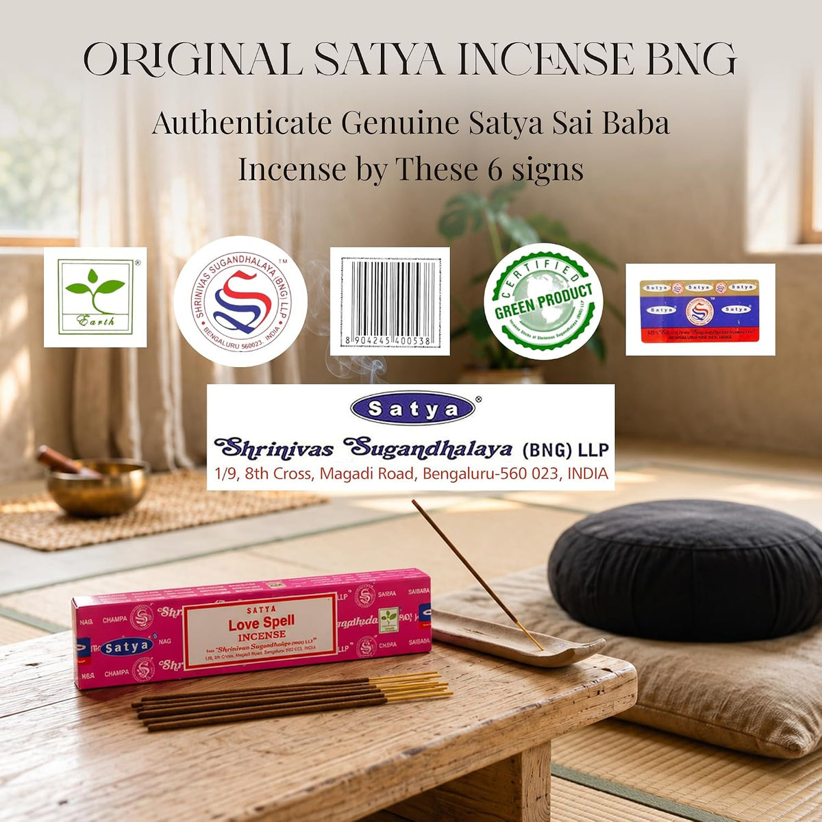 3 Packs Original Satya Sai Baba Nag Champa Incense Sticks Joss Insence - Insense 15g x 3 Box NagChampa Agarbatti (Love Spell)