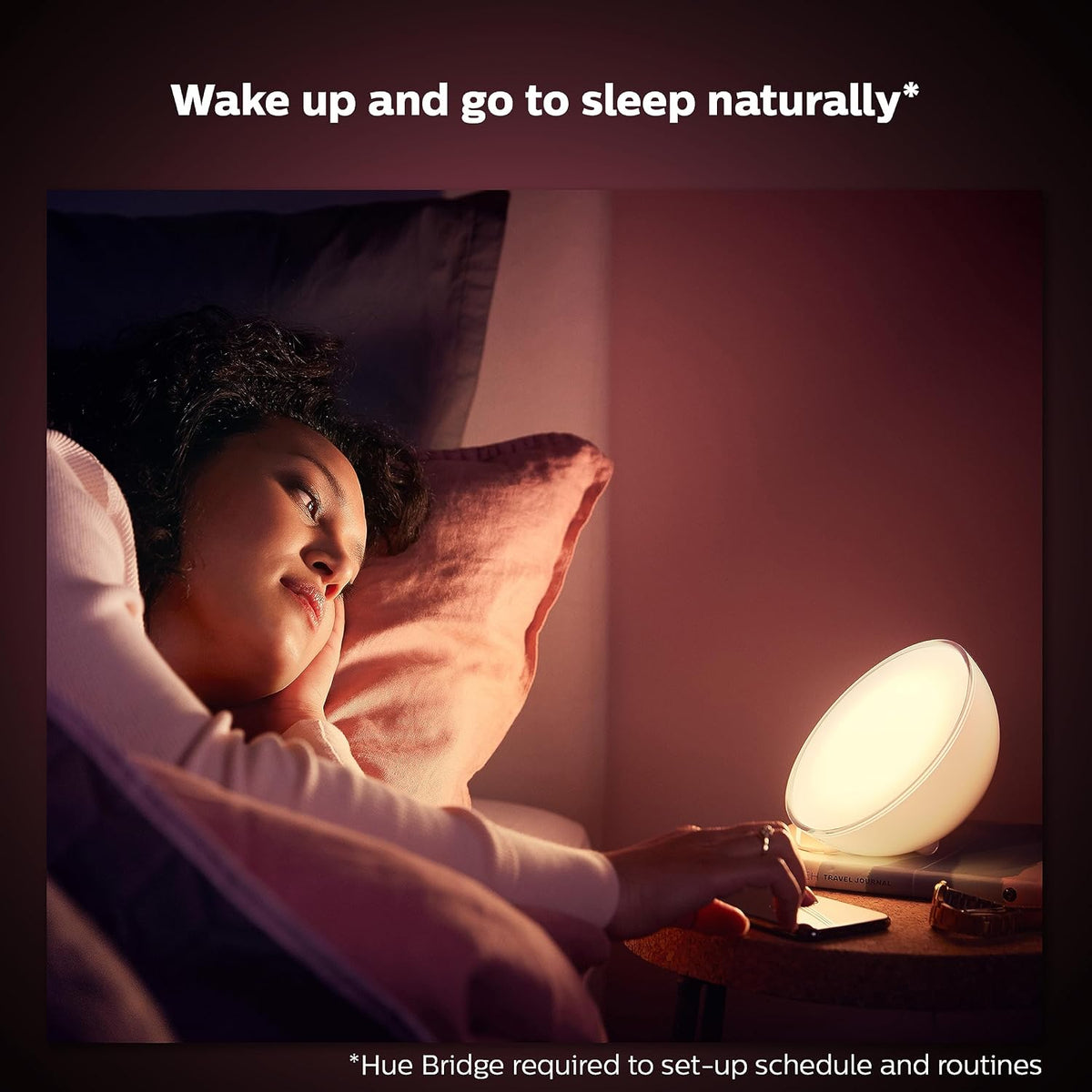 Philips Hue Go Smart Portable Table Lamp, 1-Pack, White