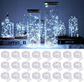 SmilingTown Battery Operated Fairy Lights, 24 Pack 20 LED 7.2ft Silver Wire Mini String Lights for Mason Jar, Bottle, Wedding Centerpiece, Halloween Christmas Party, Bedroom Indoor Decor (Cool White)