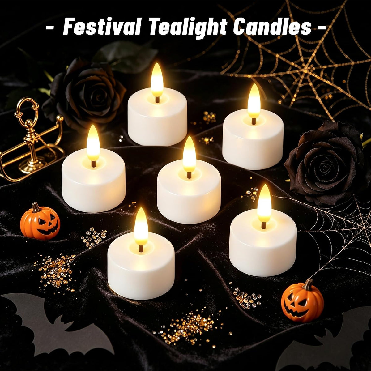 12 Pcs Rechargeable Flameless Candles with Remote Timer & Charging Base