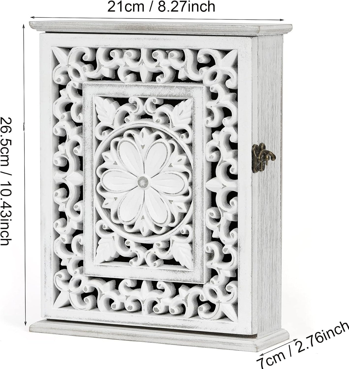 Wooden Key Holder for Wall, Key Box Key Cabinet, Key Hooks Wall