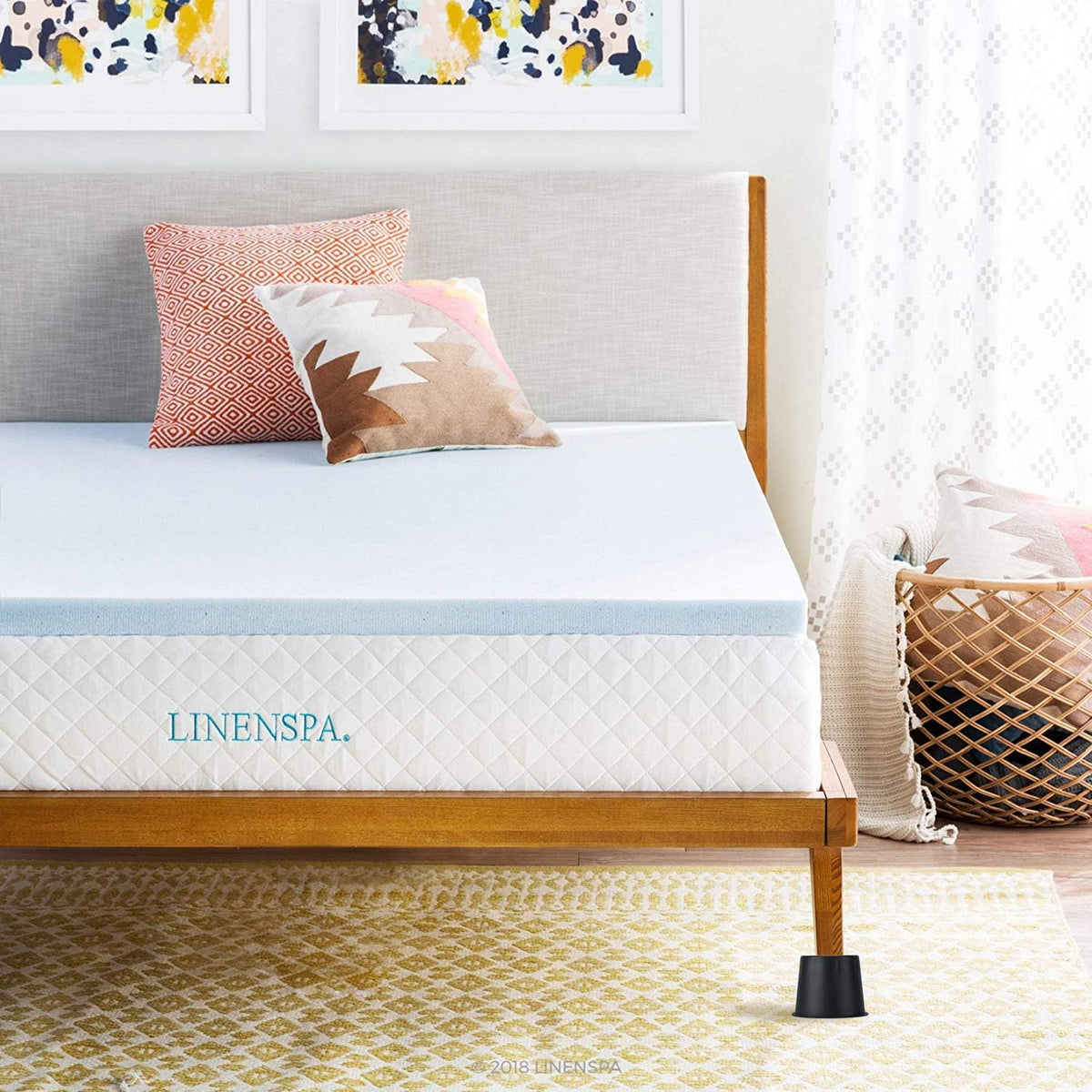 BTSD-home Round Bed Risers 4 Inch